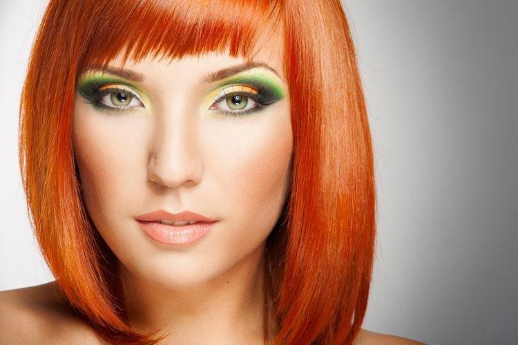 Цвет бровей для рыжих волос и зеленых глаз фото