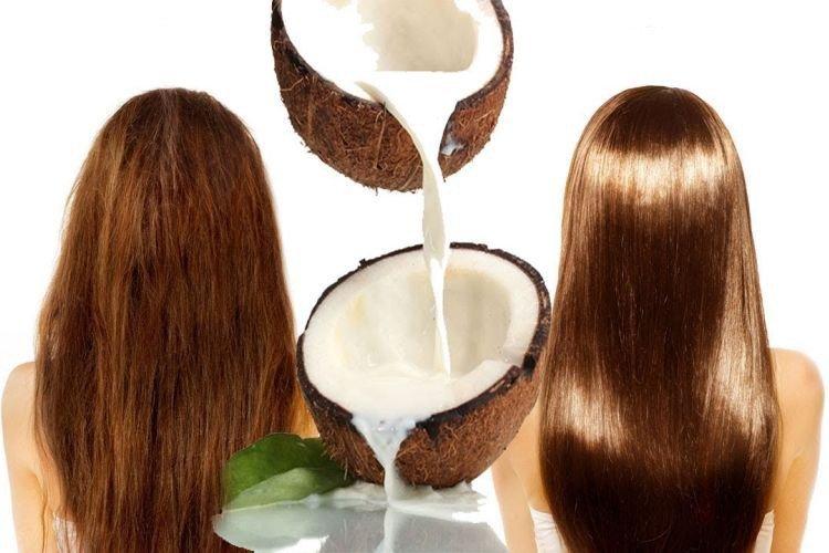 Маска для волос с кокосовым и репейным маслом