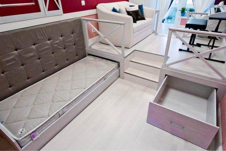 Кровать-подиум - Мебель-трансформер для малогабаритной квартиры