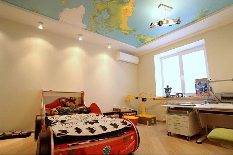 Натяжные потолки с фотопечатью в детской комнате