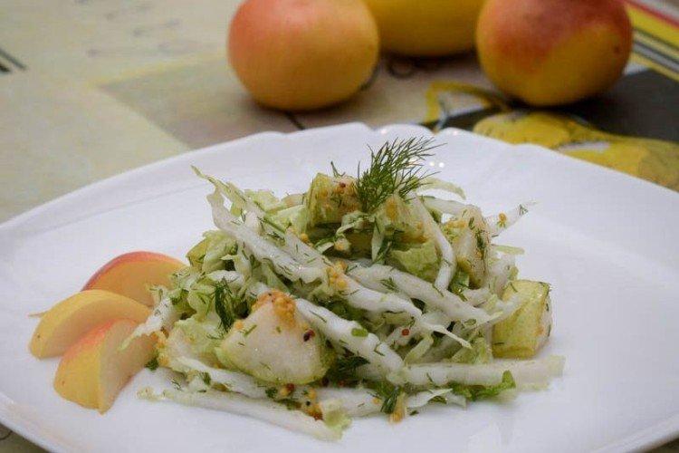 Салат из пекинской капусты с грушей - Новогодние салаты без майонеза рецепты