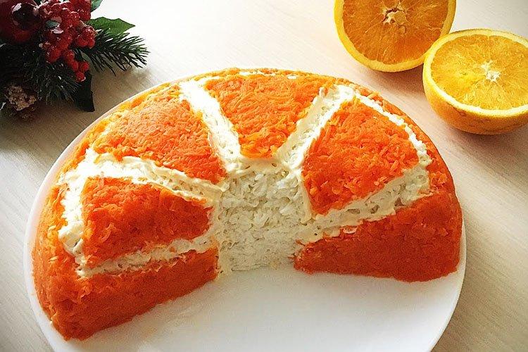 Новогодний салат Долька апельсина - рецепты