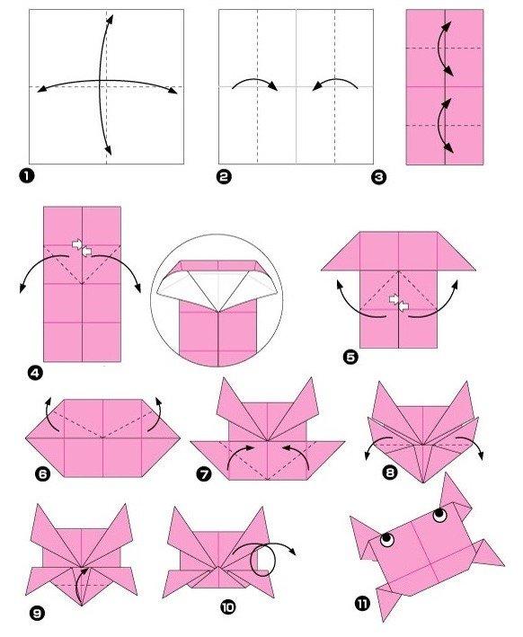 Краб – схемы оригами из бумаги для детей