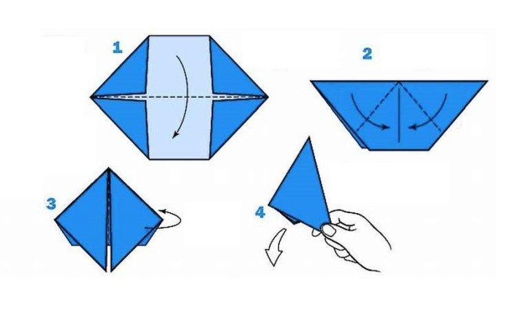Хлопушка из бумаги - схемы оригами для начинающих