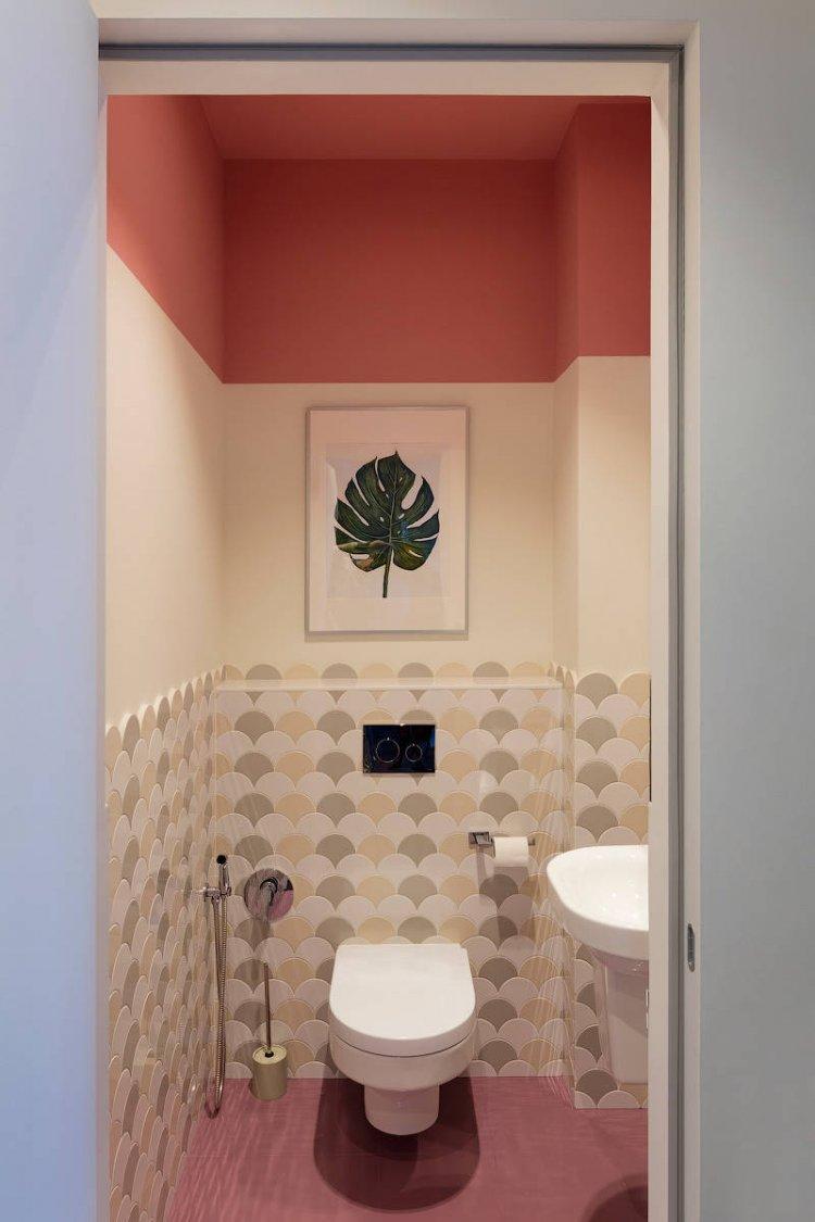 Краска - отделка стен в туалете