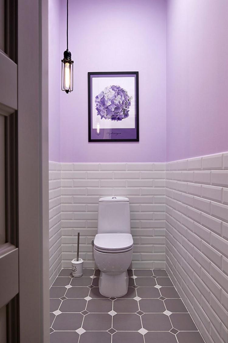 Краска - отделка стен в туалете