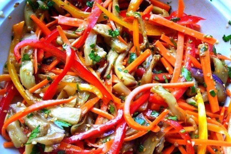 Овощной салат Баклажан - рецепты