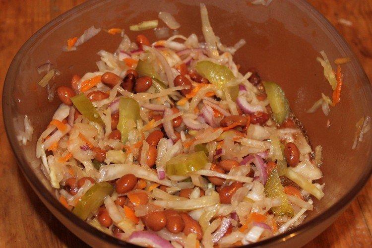 Овощной салат с фасолью и картофелем - рецепты