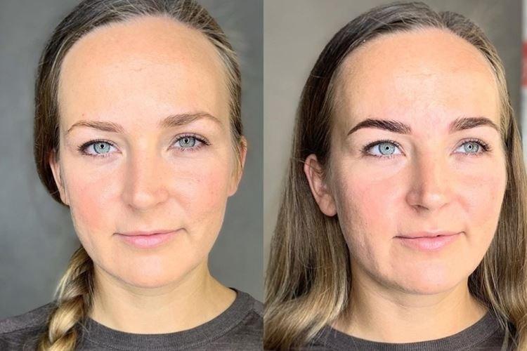 Перманент бровей фото до и после заживления по дням