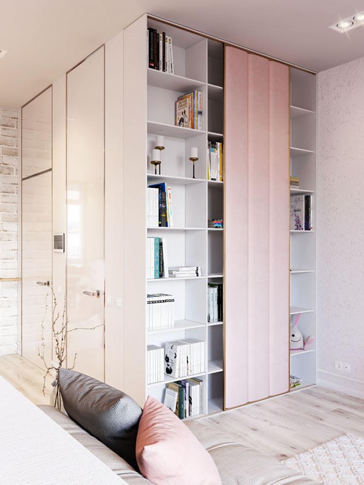Pink & White: Квартира в скандинавском стиле - дизайн интерьера
