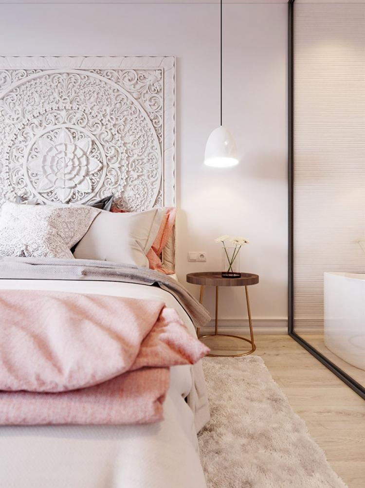 Pink & White: Квартира в скандинавском стиле - дизайн интерьера