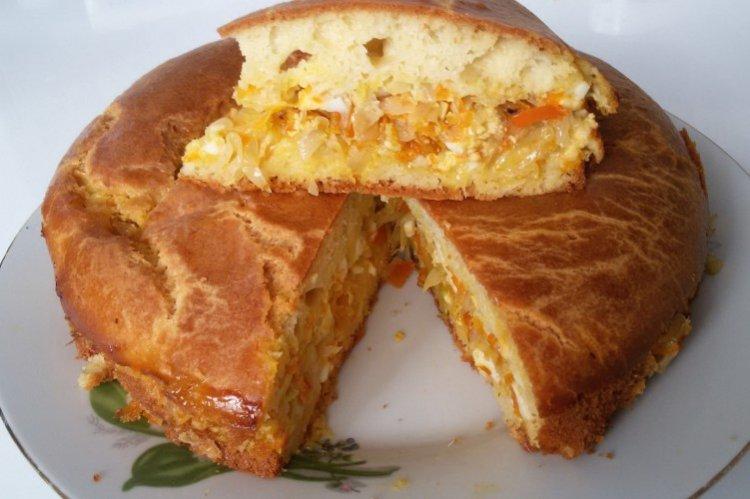 Пирог с капустой и морковью в духовке - рецепты