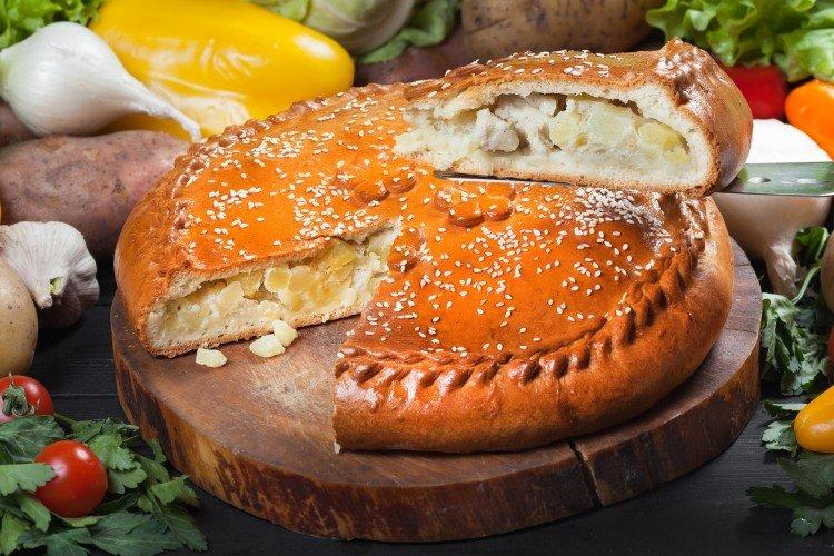 Пирог с курицей и картошкой - рецепты