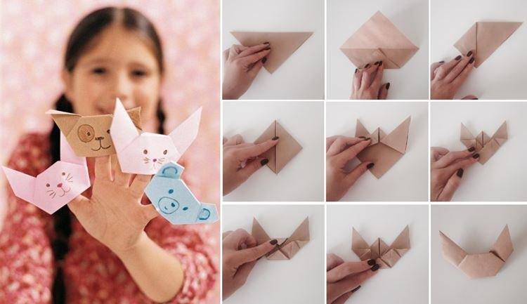 Игрушки-напальчники - Поделки из бумаги для детей