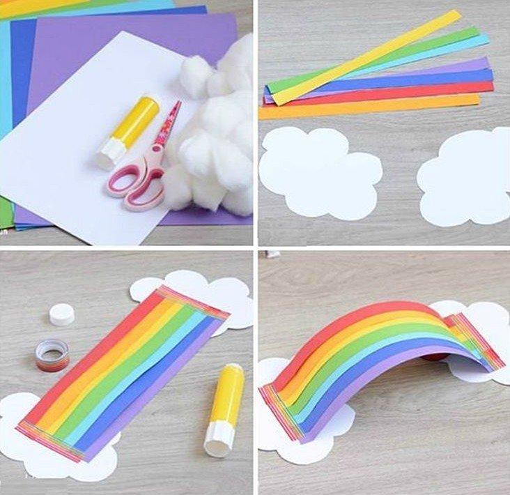Радужный мост - Поделки из цветной бумаги для детей