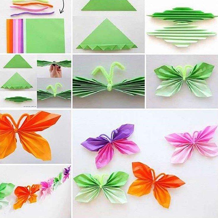 Фактурная бабочка - Поделки из цветной бумаги для детей