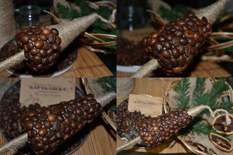 Новогодняя елка - Поделки из кофейных зерен своими руками