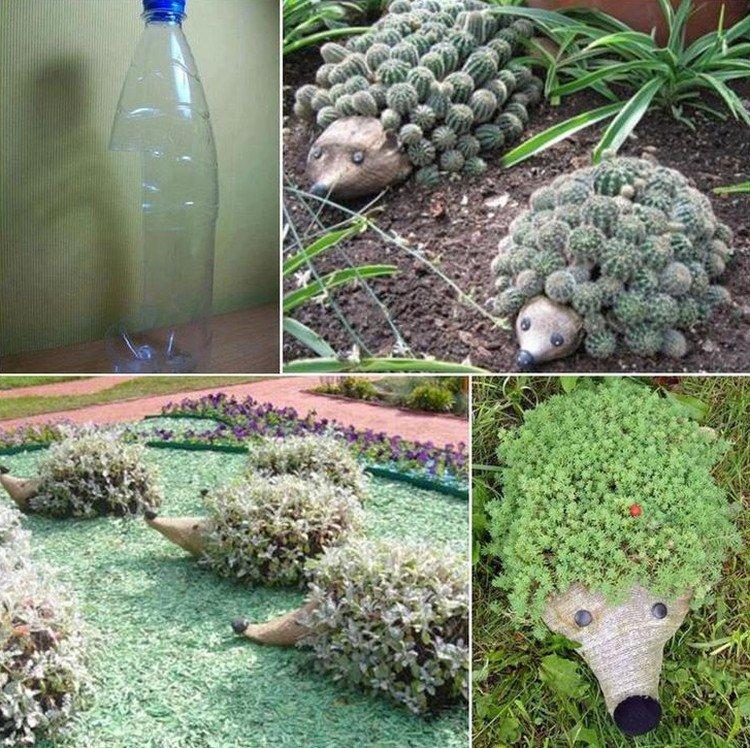 Садовые фигурки - Поделки из пластиковых бутылок своими руками