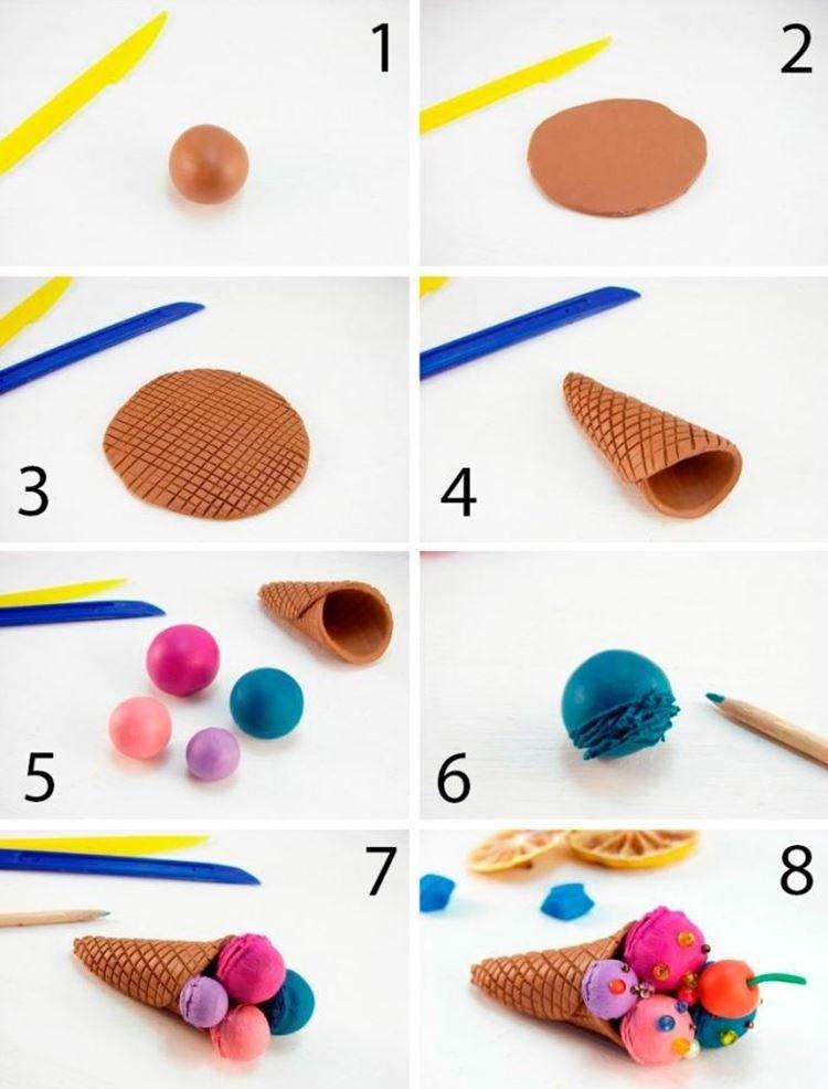 Мороженое - Поделки из пластилина для детей