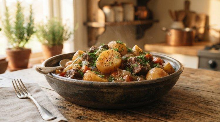Тушеная картошка с мясом: 12 пошаговых рецептов приготовления