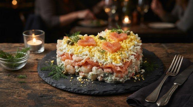 Салат с морепродуктами «Романтика»