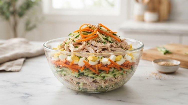 Салат «Корейский» с копченой курицей