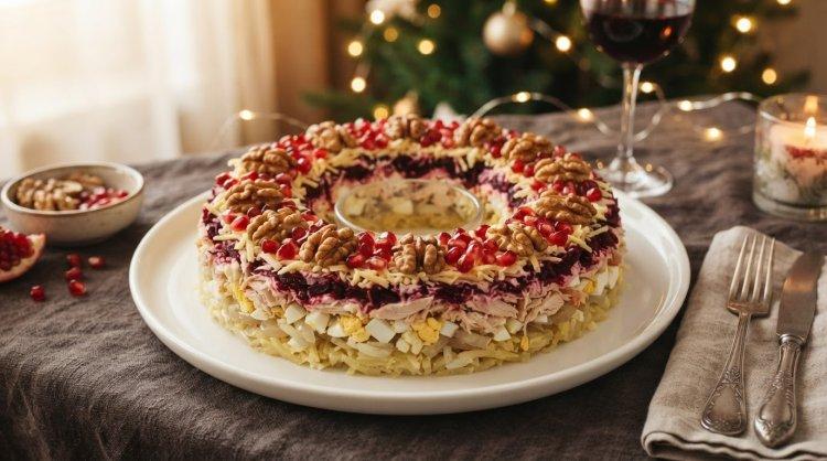 Салат «Праздник» с копченой курицей