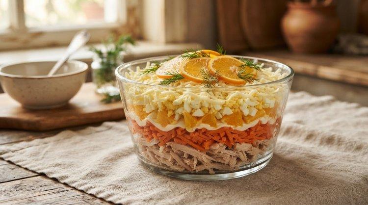 Салат «Джаз» с копченой курицей