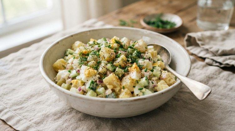 Салат с картофелем и яйцами