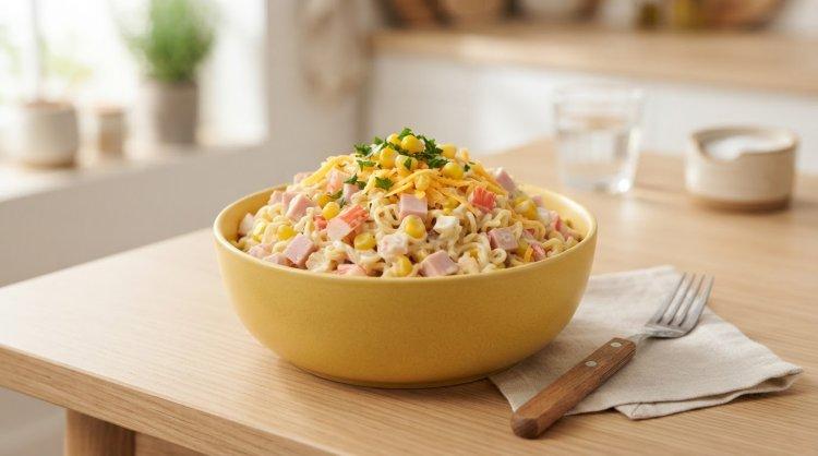 Салат с лапшой быстрого приготовления