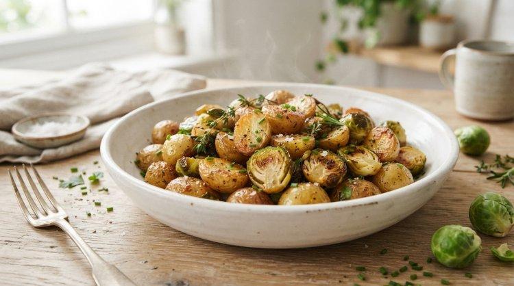 Картошка с брюссельской капустой