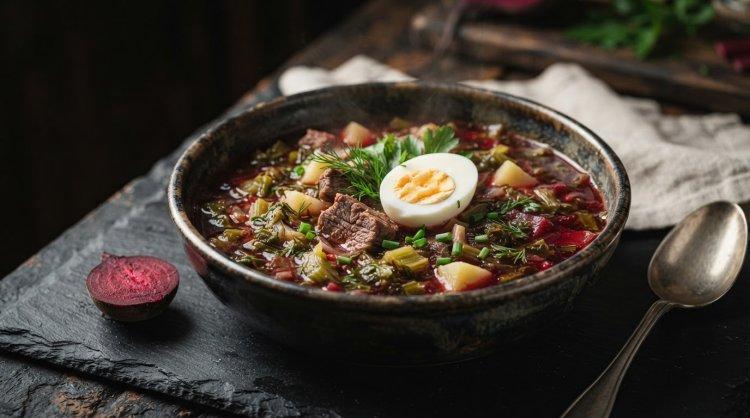 Зеленый борщ по-венгерски