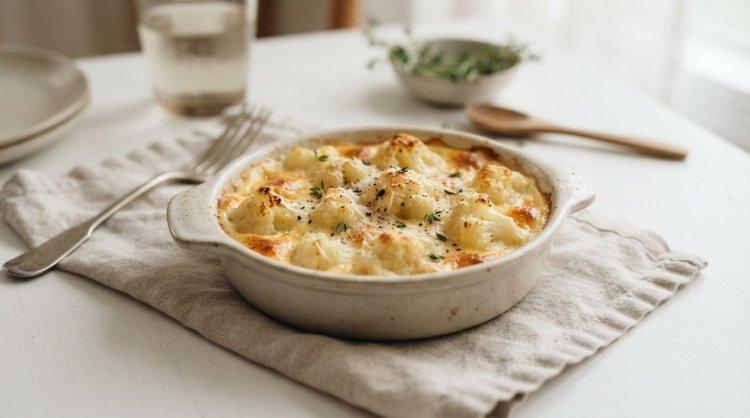 Цветная капуста с яйцами и молоком