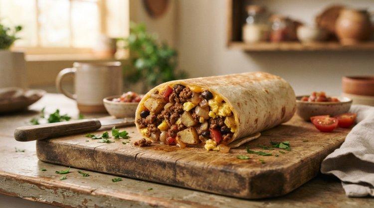 Буррито с фаршем и картошкой