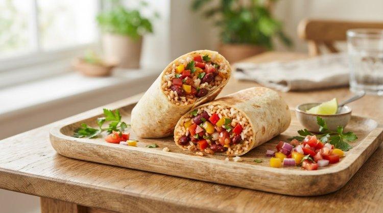 Буррито с рисом и овощами