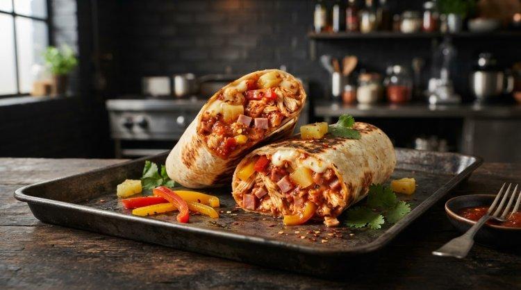 Буррито с ветчиной и ананасами
