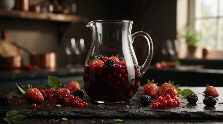 Компот с клубникой, смородиной и ежевикой