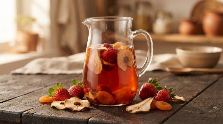 Компот из клубники и сухофруктов