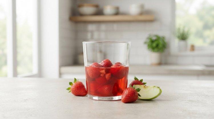 Компот с клубникой и яблочным соком