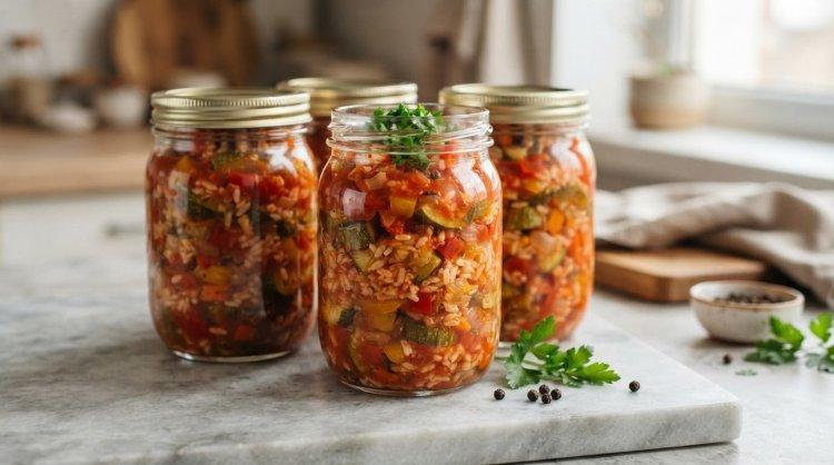 Кабачки с рисом на зиму