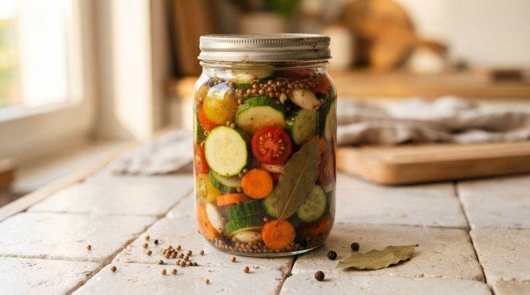 Кабачки с огурцами, помидорами и морковью