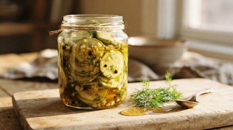 Кабачки, маринованные с медом и чесноком