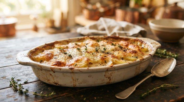 Картофельный гратен с тимьяном и сливками