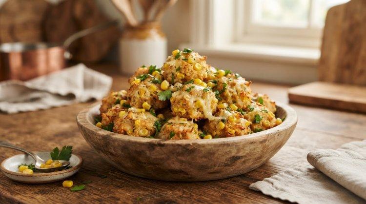 Шарики из крабовых палочек с кукурузой