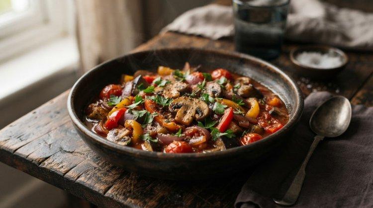Овощной гарнир с грибами