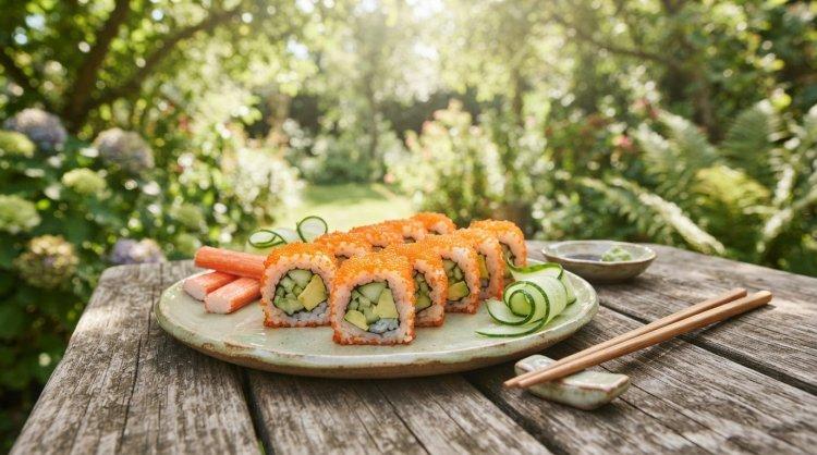 Роллы Калифорния с огурцом