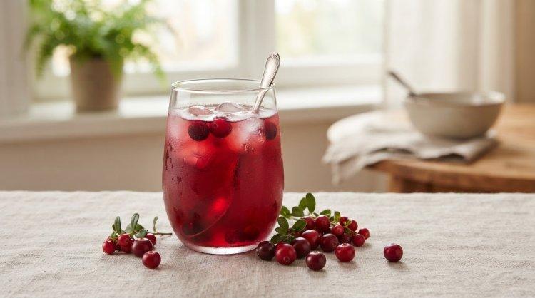 Клюквенный морс с брусникой
