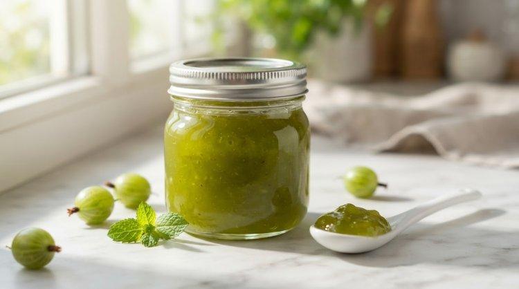 Джем из зеленого крыжовника с пектином