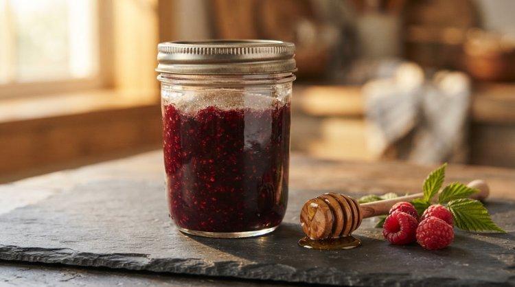 Малина с сахаром и медом без варки