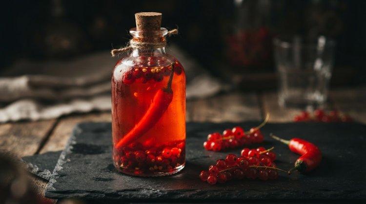 Настойка из красной смородины с острым перцем и самогоном